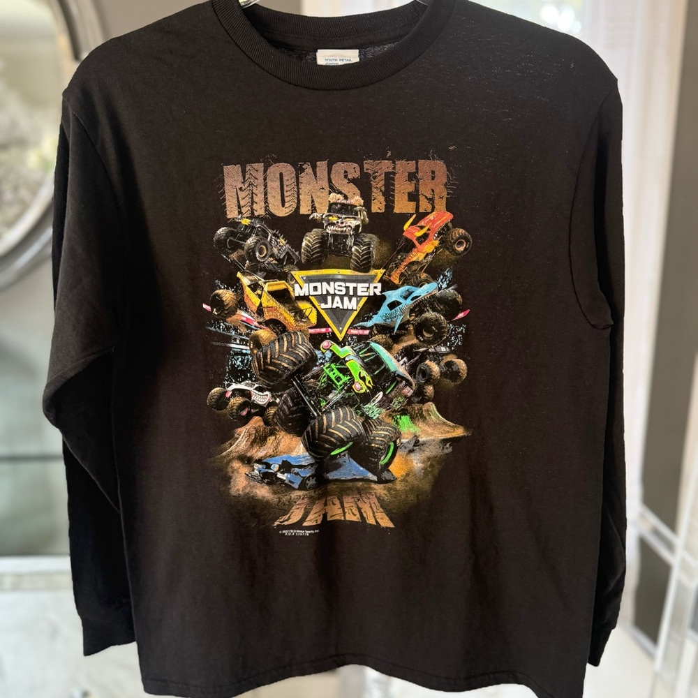 Delta Kids Youth Black Monster Jam Long Sleeve Tee